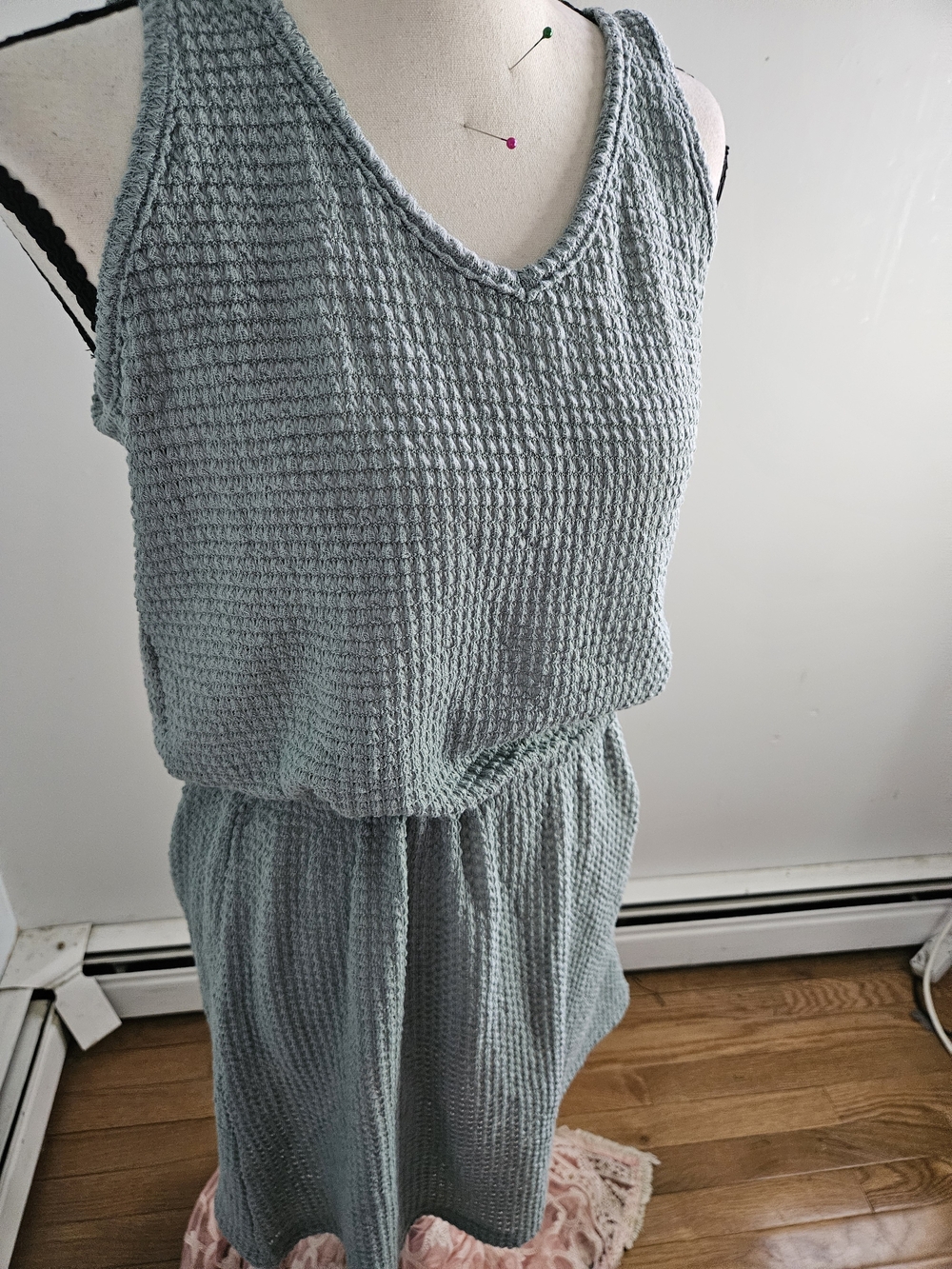 Cupshe Seafoam Textured Knit Swim Coverup Dress
